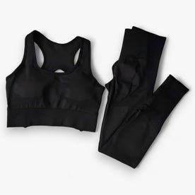 women's sportswear : Set Sportkleding - Vertrouwen & Comfort Tijdens het Sporten - Zwart in Zwart van Pantinoshop