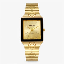 watches : Horloge Zwart Zilver - Luxe Sporthorloge van Roestvrij Staal in Goud goud van Pantino