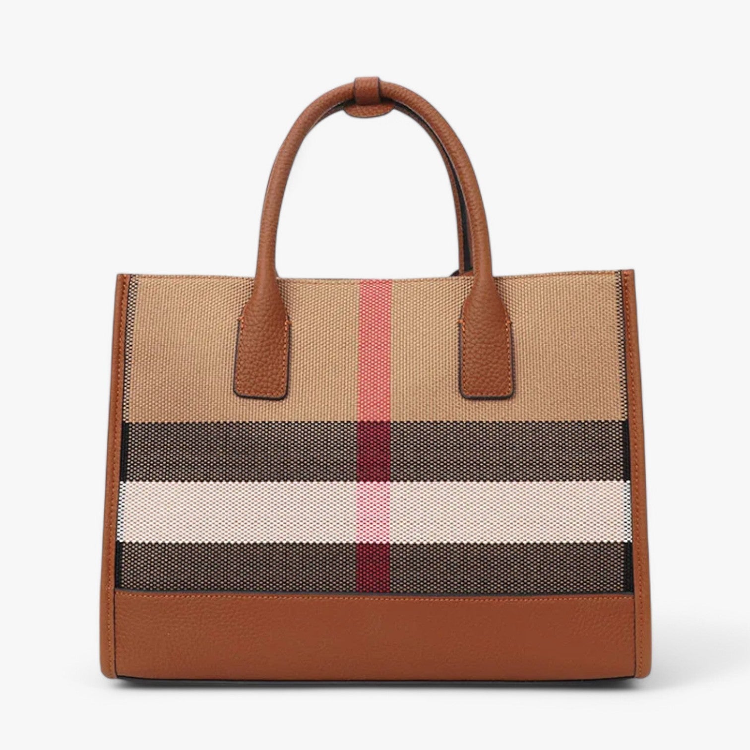 Bags : Gestreepte Canvas Tas - Ruim en Veelzijdig Gold Dames in Karamel van Pantinoshop