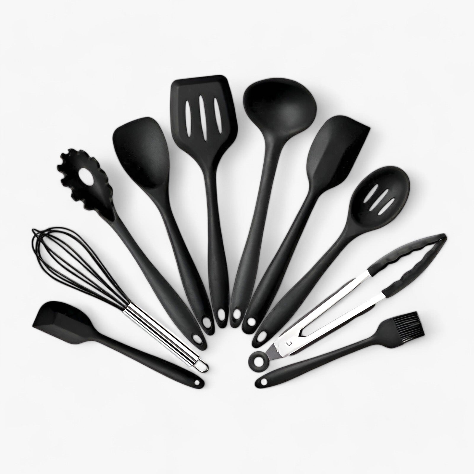 home & garden : Complete Silicone Keukenset voor Makkelijk Koken - Blauw in Zwart van Pantino
