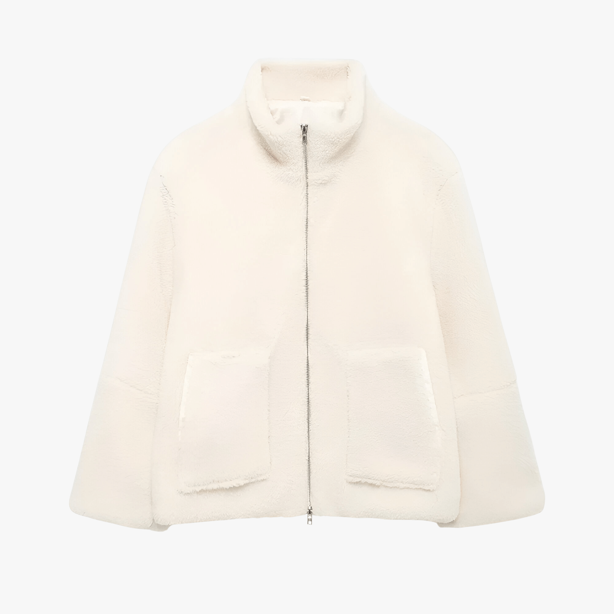 Jacket : Jas Dames Beige - Lange Damesjas met Ritssluiting - Elegante Warmte in Beige van Pantino