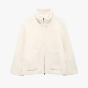 Jacket : Jas Dames Beige - Lange Damesjas met Ritssluiting - Elegante Warmte in Beige van Pantino