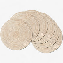 home & garden : Gevlochten Placemats - Duurzaam en Stijlvol - Donkergrijs in Beige 36cm van Pantino
