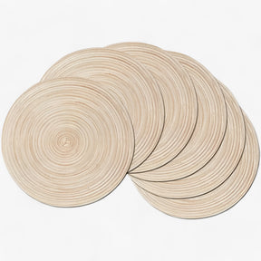 home & garden : Gevlochten Placemats - Duurzaam en Stijlvol - Donkergrijs in Beige 36cm van Pantino