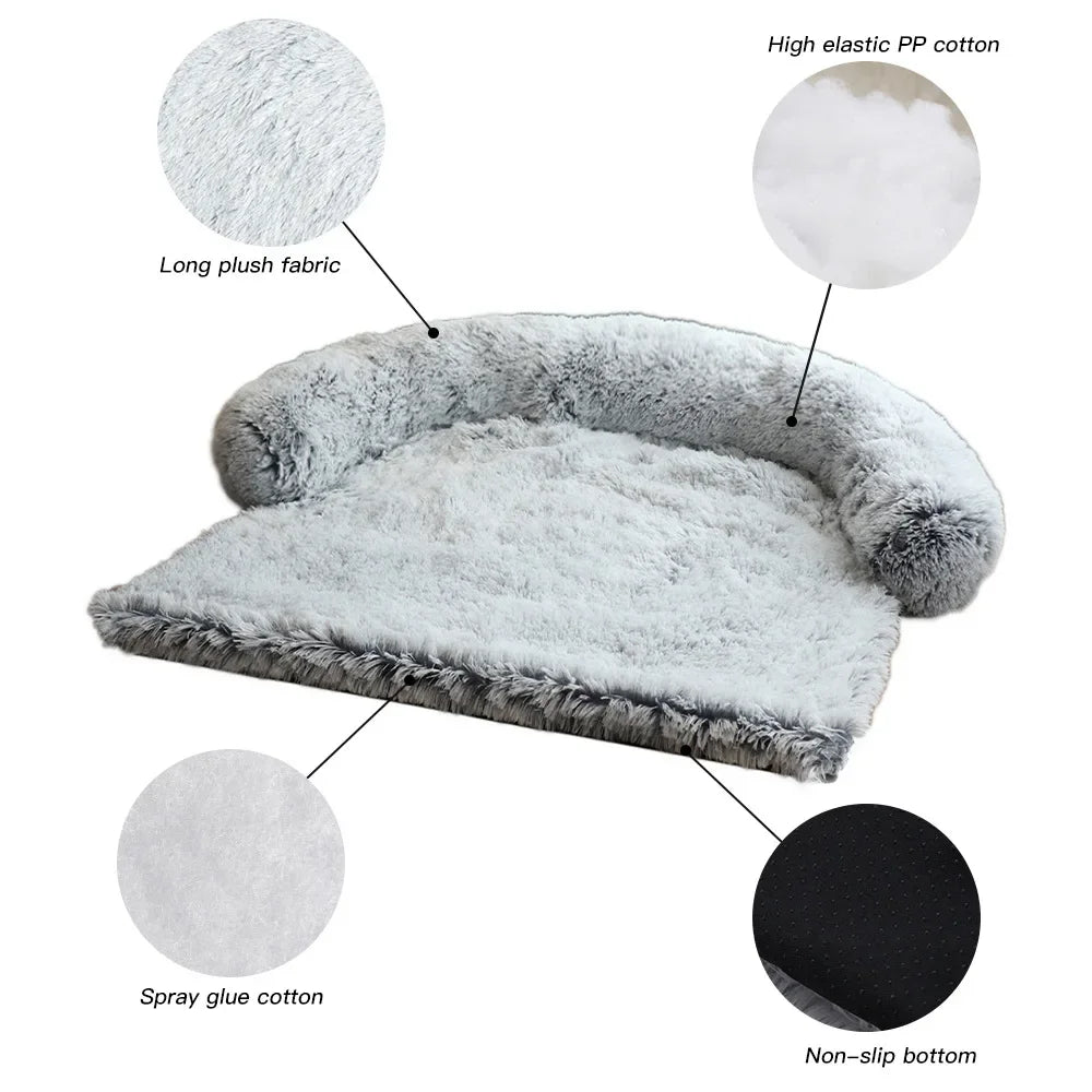 pets : Wasbare Huisdier Sofa Deken Donkerblauw - Pluche Zachte Warmte - Pluche in van Pantino