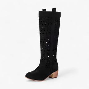 Shoes : Heren western zomerlaarzen van imitatie suède met holle hak in Nera van Pantino