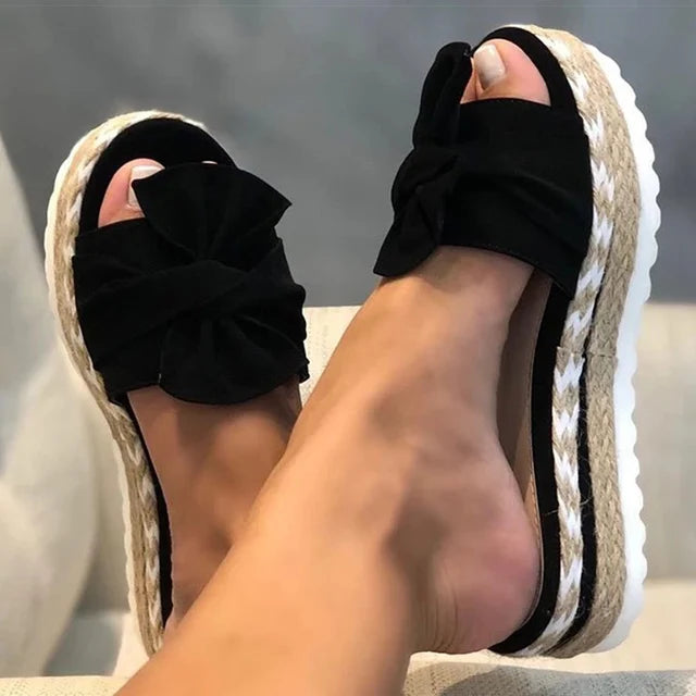 Sandals : Dames Sandalen Roze Pastel - Comfortabele Zomer Slippers in Zwart van Pantino