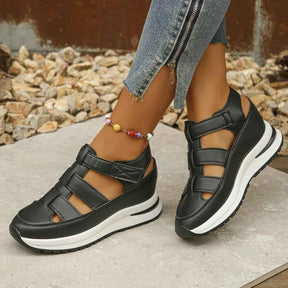 Sandales pour femmes : Sandales Femme Confort Cuir Noir Élégantes & Ergonomiques in Noir van Pantino