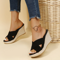 Dames Sandalen Bruin Leer - Handgemaakte Espadrille Platte Sandaal