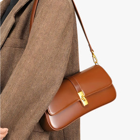 Bags : Dames Baguette Tas van Echt Zwart Luxe Leer, Elegant en Compact in van Pantino