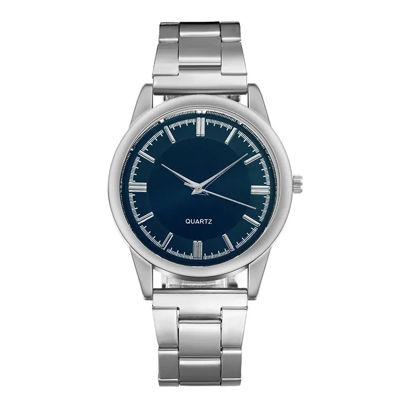 watches : Klassiek Quartz - Stijlvol RVS Ontwerp - Zilver Wit in Zilver Blauw van Pantino