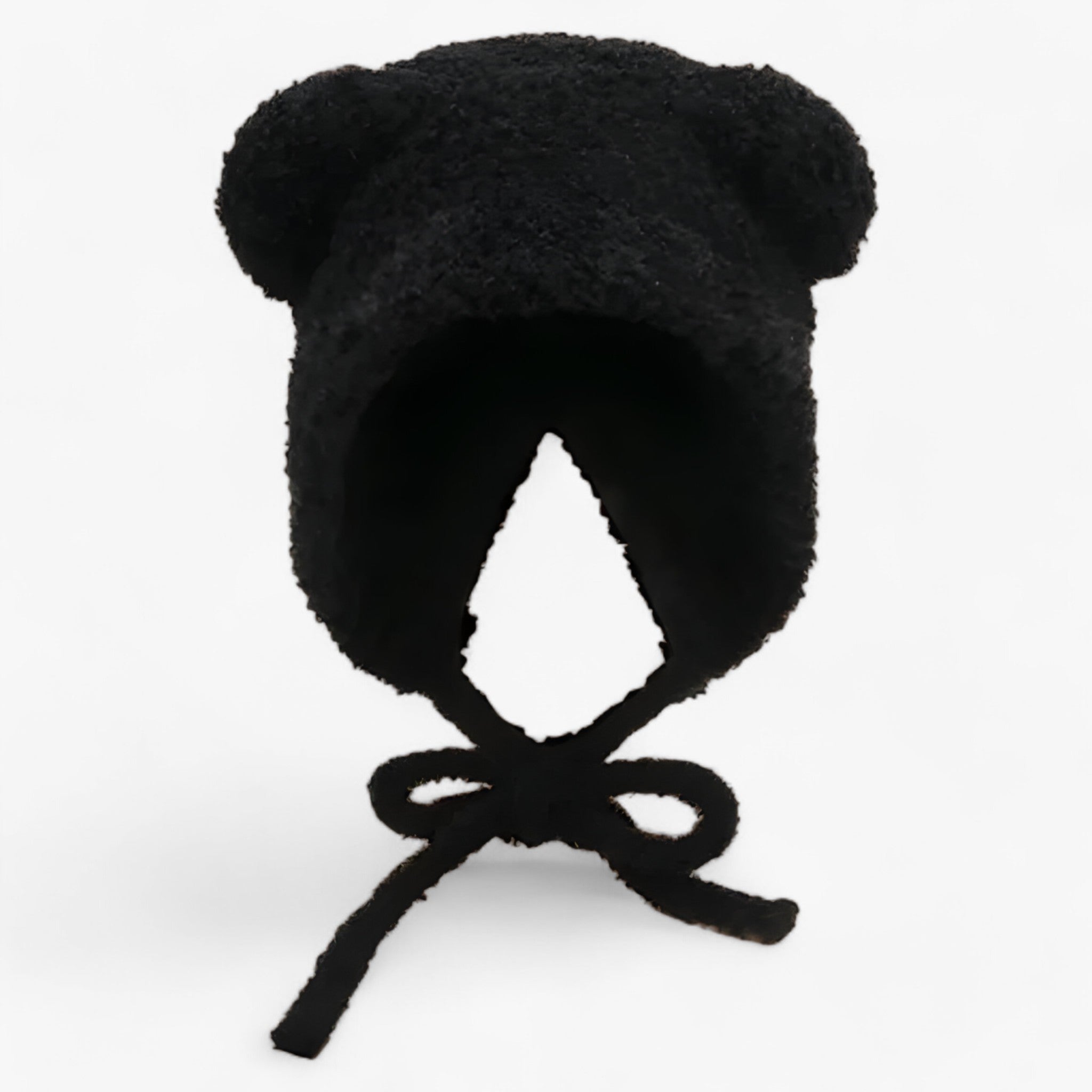 Beanie : Muts Grijs - Warme Leren-Wollen - Trendy & Comfortabel in Zwart 56-58cm van Pantino