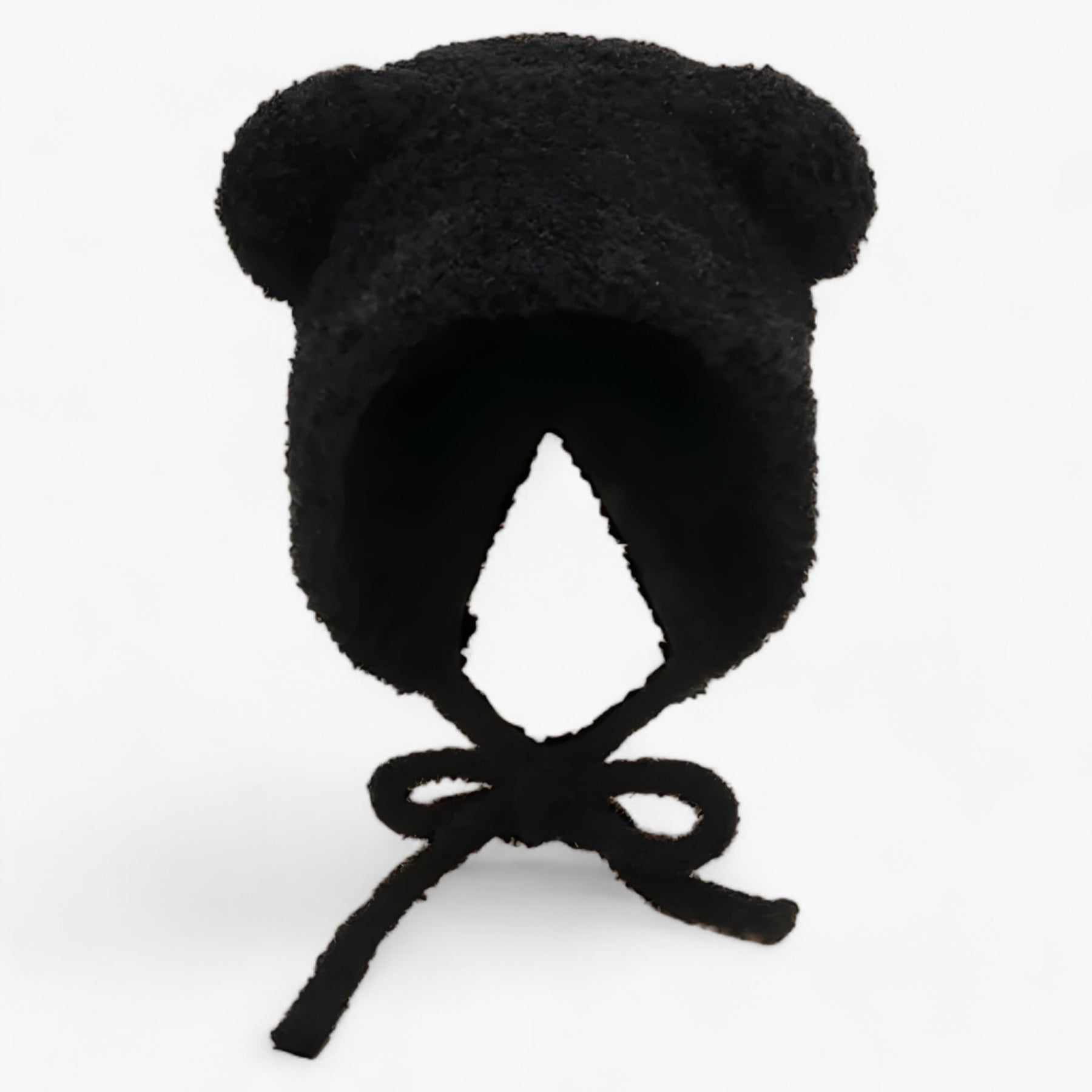 Beanie : Muts Grijs - Warme Leren-Wollen - Trendy & Comfortabel in Zwart 56-58cm van Pantino