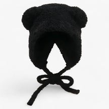 Beanie : Muts Grijs - Warme Leren-Wollen - Trendy & Comfortabel in Zwart 56-58cm van Pantino