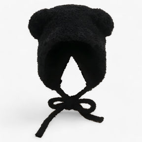 Beanie : Muts Grijs - Warme Leren-Wollen - Trendy & Comfortabel in Zwart 56-58cm van Pantino