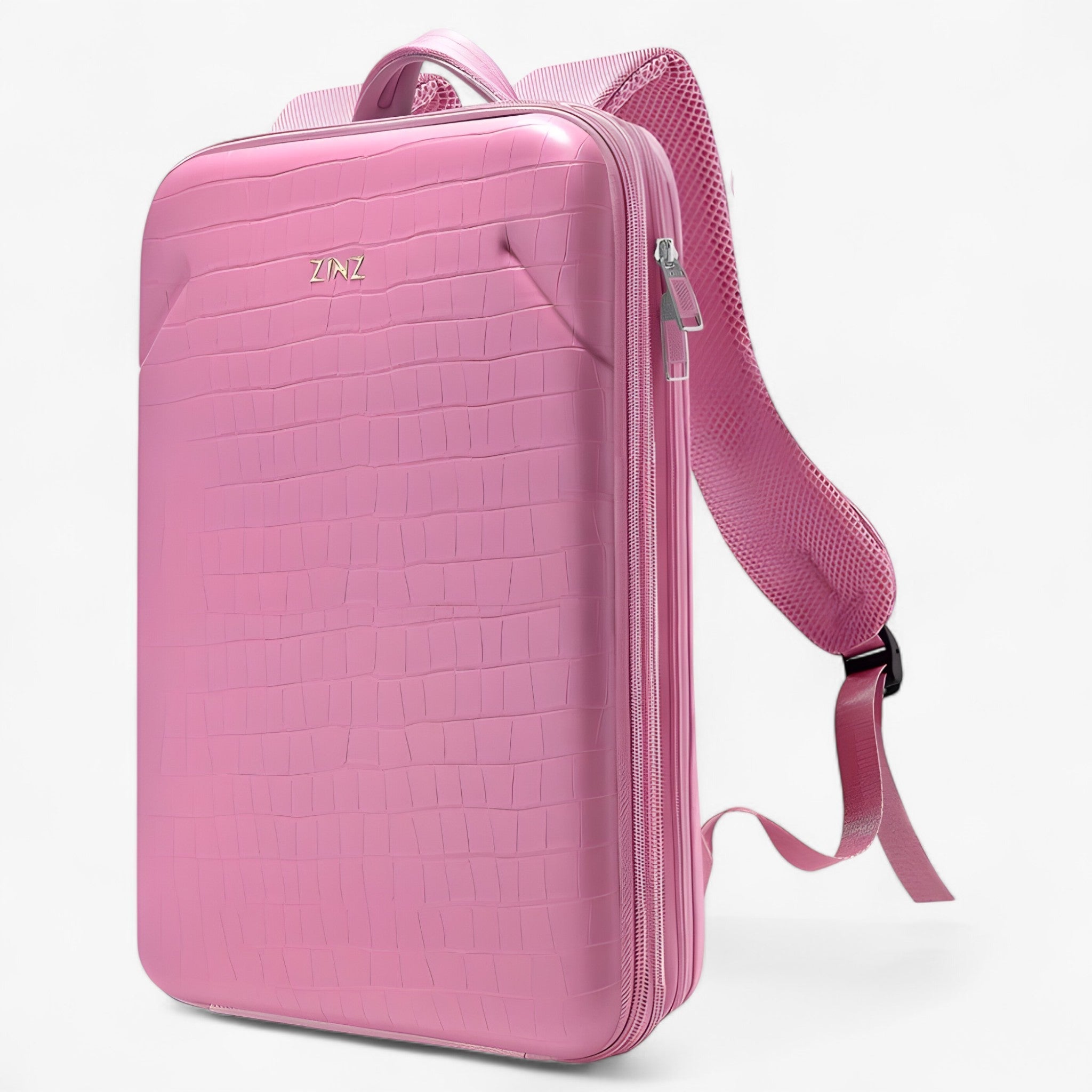 bags : Expanderbare Werktas met USB-poort - Grijs in Roze van Pantino