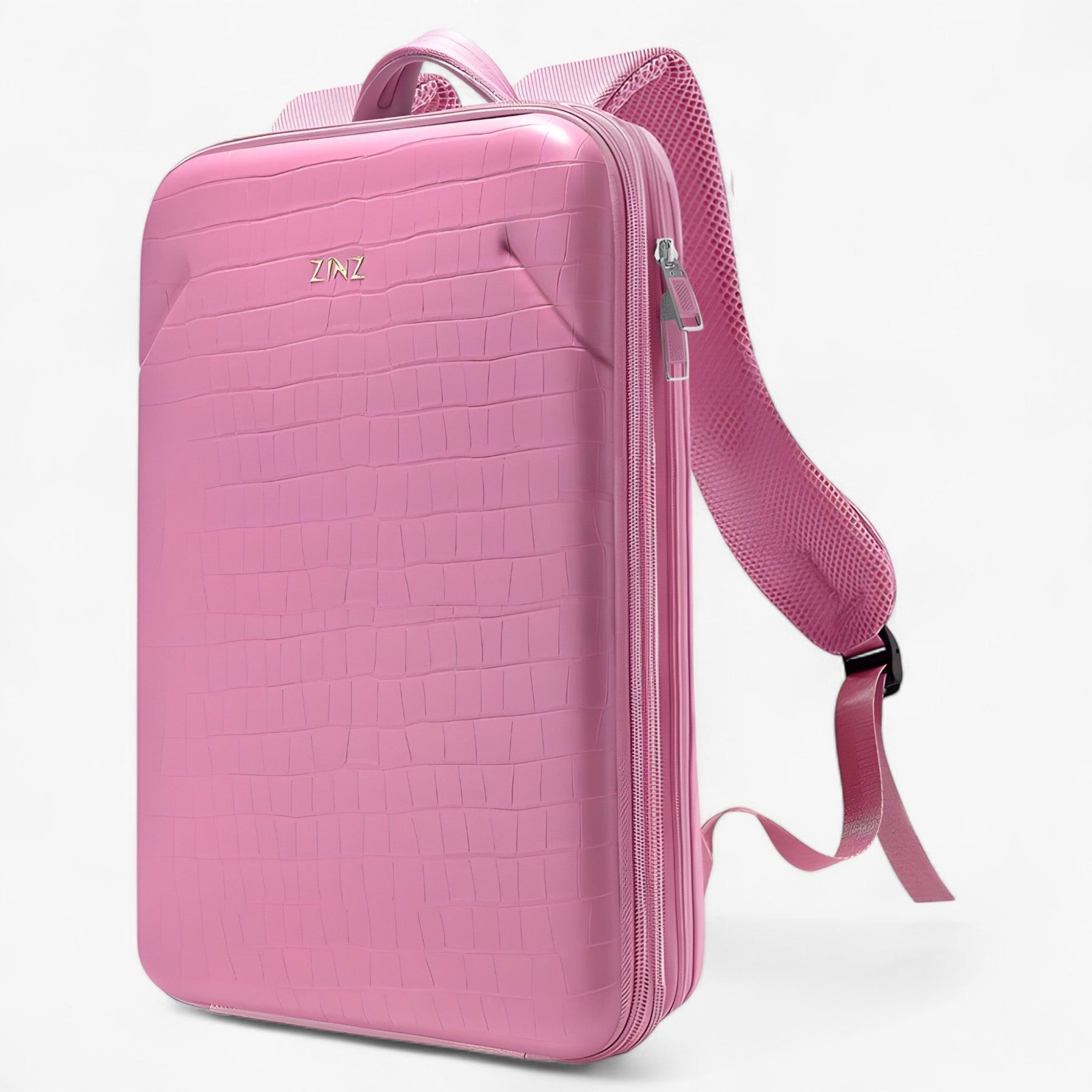 bags : Expanderbare Werktas met USB-poort - Grijs in Roze van Pantino