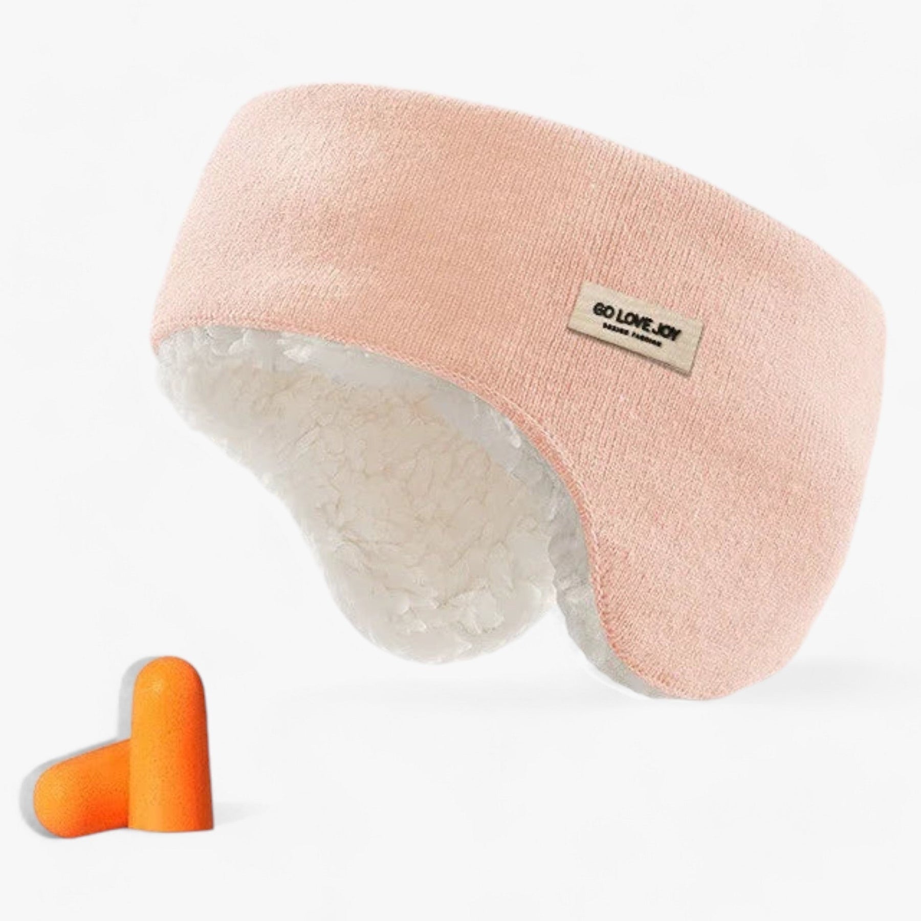 Earmuffs : Geluiddempende oorkappen voor volwassenen - Comfortabel grijs bont voor rust en concentratie in Roze (met oordopjes) van Pantino