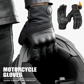 outdoor equipment : Winter Warme en Winddichte Motorhandschoenen Heren Zwart in van Pantino