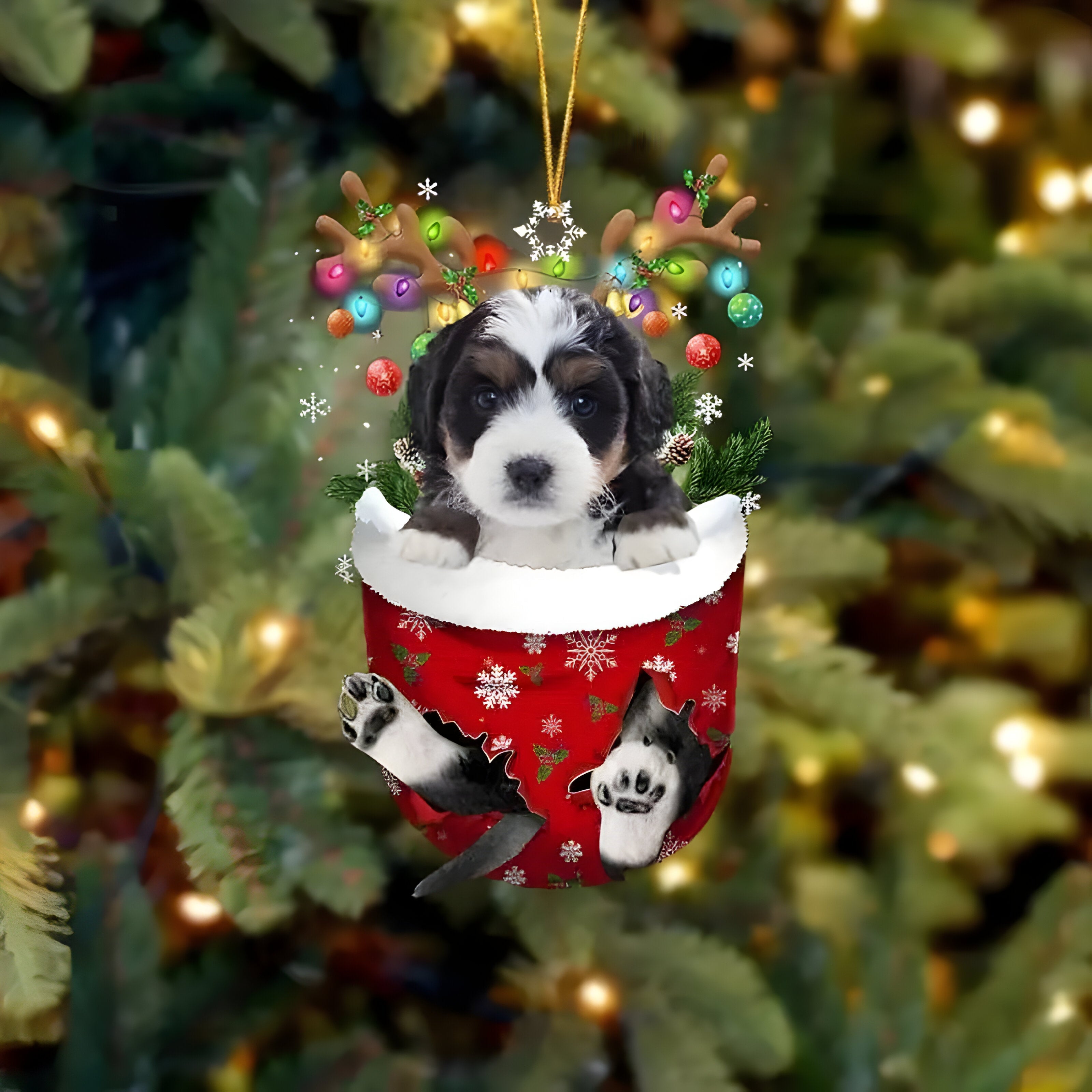 pets : Schattige Pupp Decoratie - Kerstboom Hangertje Hond - Feestelijke Charme en Cadeau voor Hondenliefhebbers in Stijl Q van Pantino