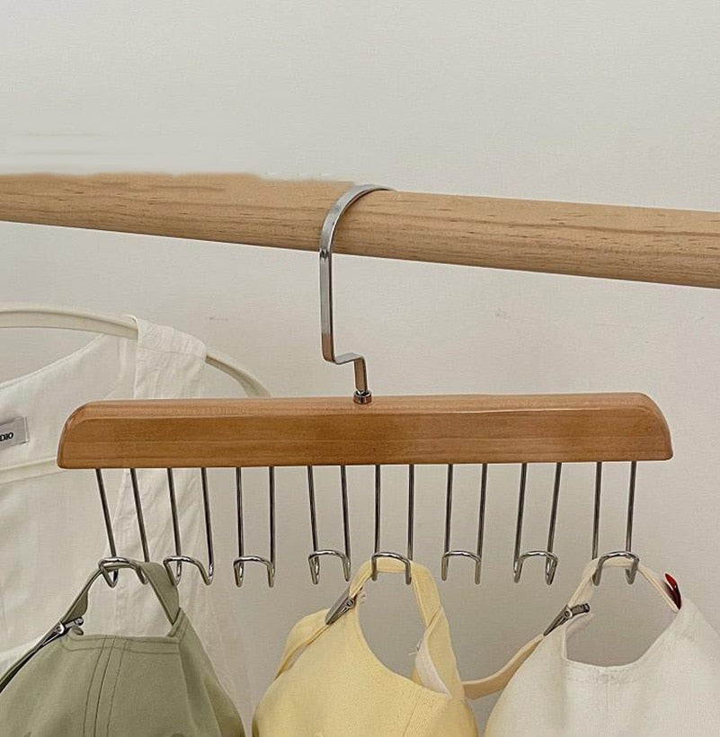 home & garden : Antislip Kapstok Lichtbruin 4 Stuks - Meerdere Haken Kledingrek - Hout in van Pantino