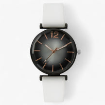 watches : Trendy Sportstoel - Zwarte Onderstel, Groene Siliconen Band in wit van Pantino