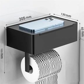 home & garden : Elegante Toiletpapierhouder Zwart - Modern Design Badkamer - RVS in van Pantino