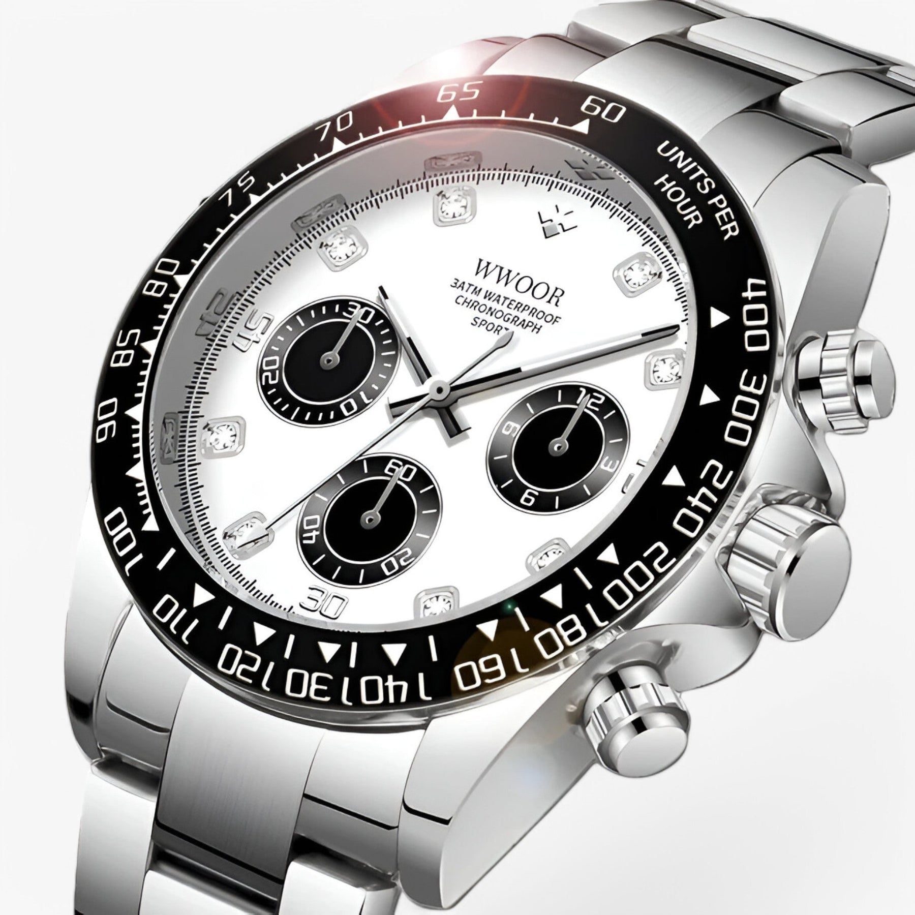 watches : Horloge Zwart Goud - Luxe Chronograafhorloge van Roestvrij Staal in van Pantino