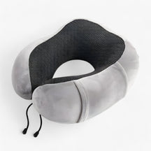 Travel Pillow : CloudRest - U-Vormig Reisekussen - Geheugenschuim voor Neksteun in Grijze Kussen van Pantino