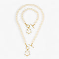 Set Onregelmatige Parelsieraden - Elegant en Opvallend - Wit