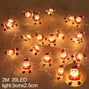 home & garden : TwinkleLights - LED Lichtslinger 20LED - Verlicht Uw Feesten met de Kerstman en Sneeuwvlokken in Kerstman van Pantino