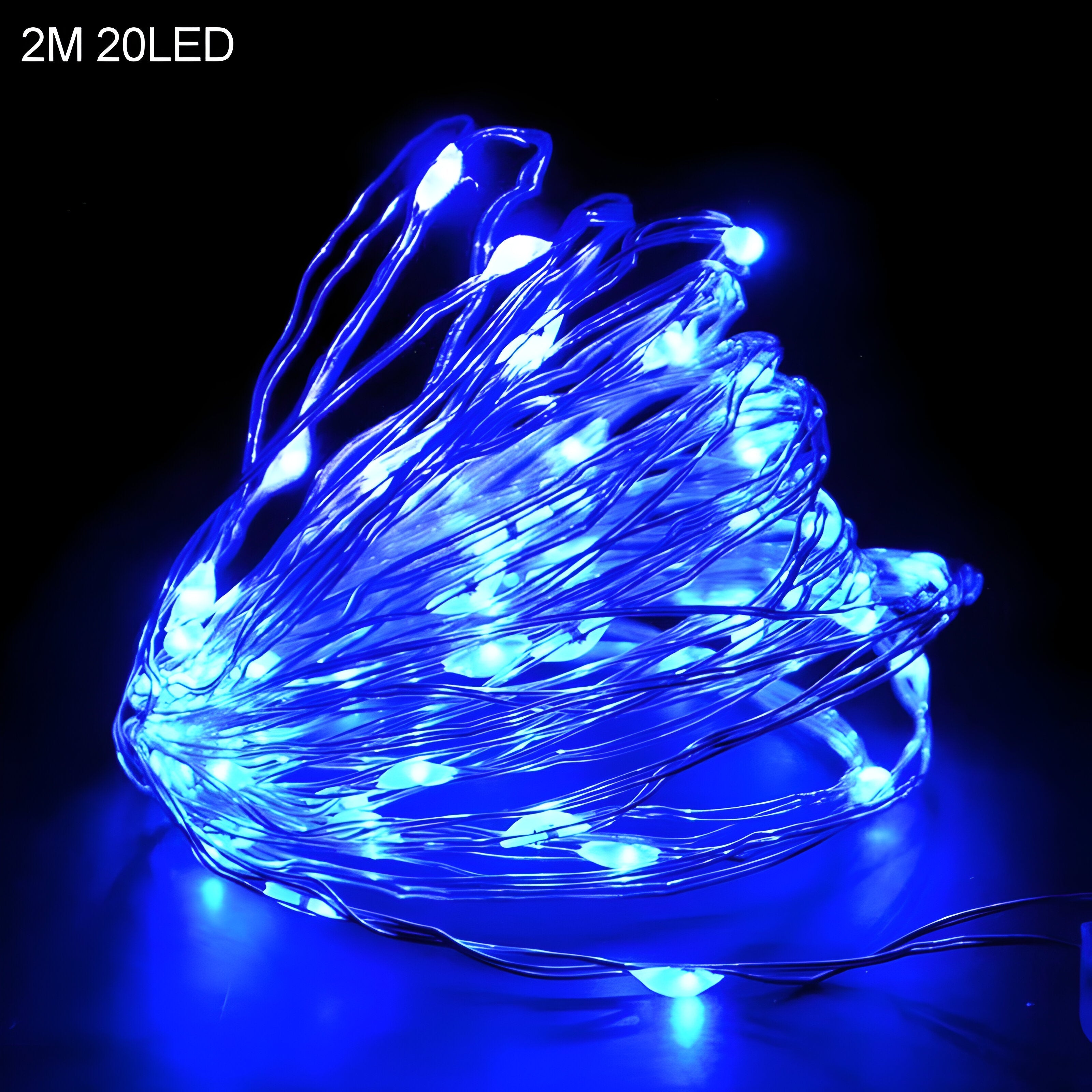 home & garden : TwinkleLights - LED Lichtslinger 20LED - Verlicht Uw Feesten met de Kerstman en Sneeuwvlokken in 2m blauw van Pantino