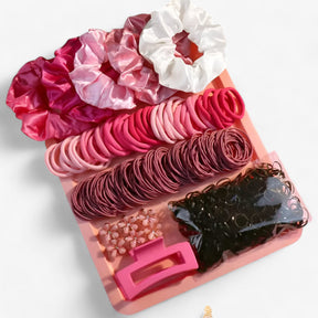 Hair Accessory Set : Modieuze Roze Haaraccessoire Set in 4 van Pantino