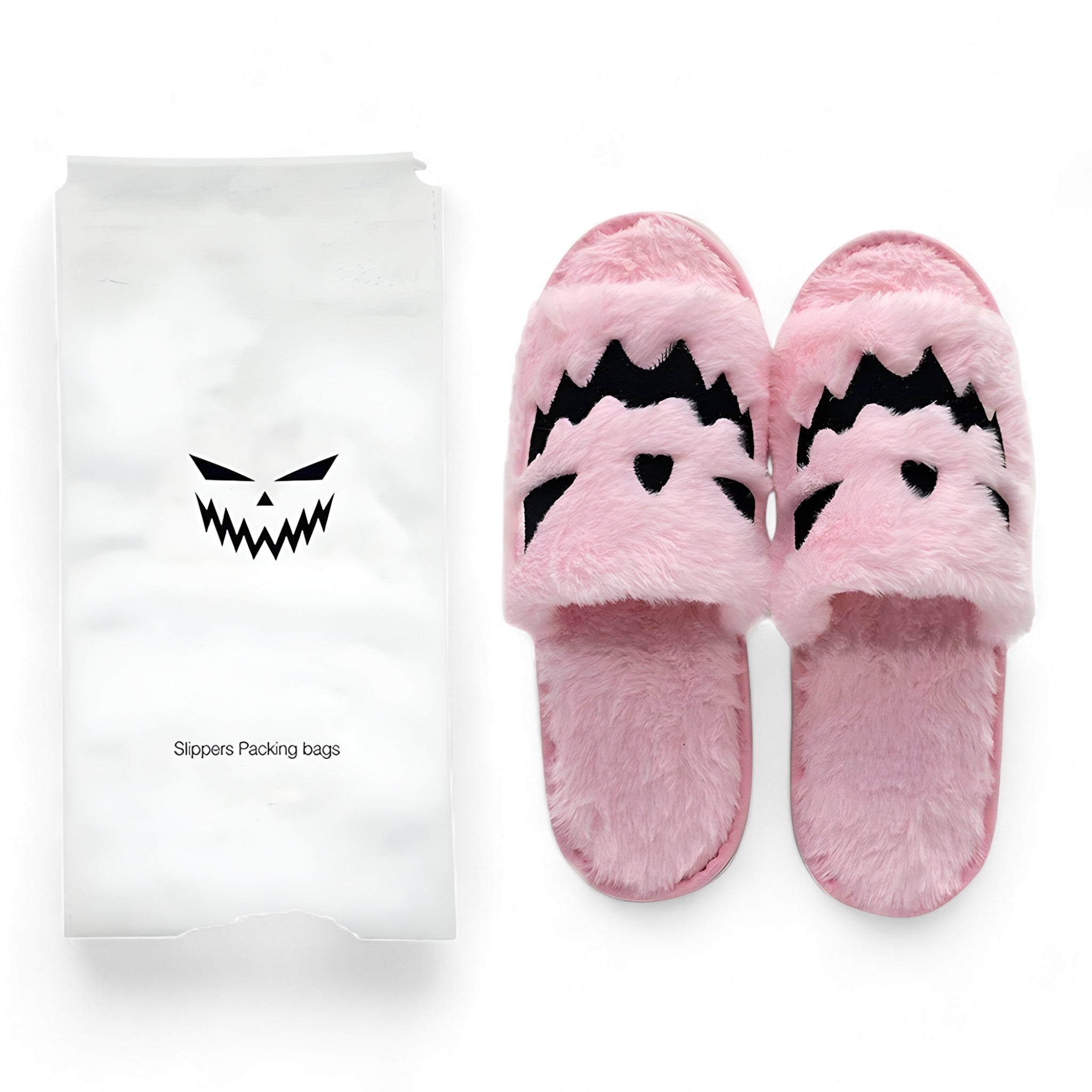 other : Highland Cow Gezellig - Halloween-Pantoffels - Zacht en Warm in Roos met tas 36-45 (29cm) van Pantino