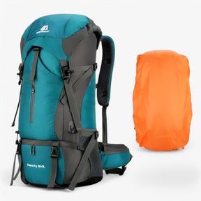 bags : 70L Nylon Kampeerrugzak met Regenkap - 70L Marineblauw in 70L Zee-blauw van Pantino