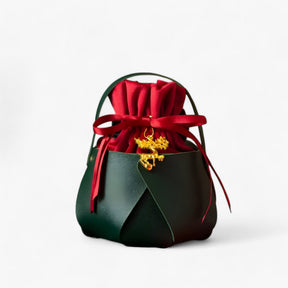 bags : Kerstmis Appelzak - Draagbare Cadeaudoos voor Feestelijke Verpakking - Rood in Groen 2 van Pantino