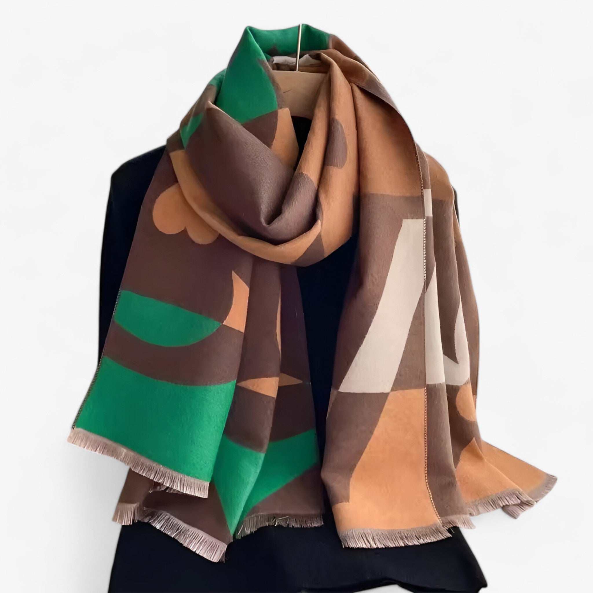 Pashmina Scarf : Bloemige Pashmina - Warme Elegantie voor Herfst en Winter in C4 180x65cm van Pantino