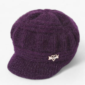 Beanie : Muts Koraal - Gebreide Fleece - Dubbele Warmtebescherming in Paars van Pantino