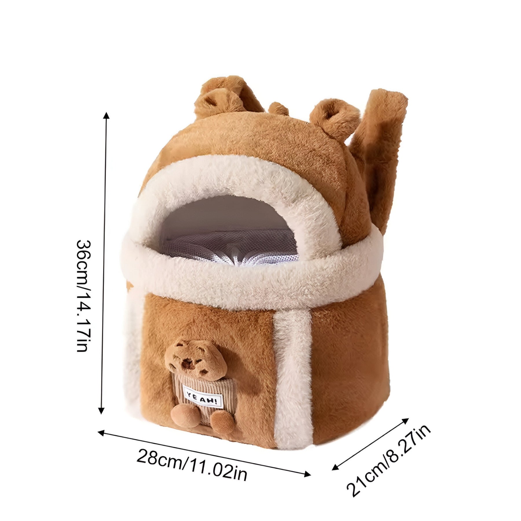 pets : Warme Pluche Kattendraagtas - Comfortabel en Veilig voor Onderweg - Blauw in van Pantino