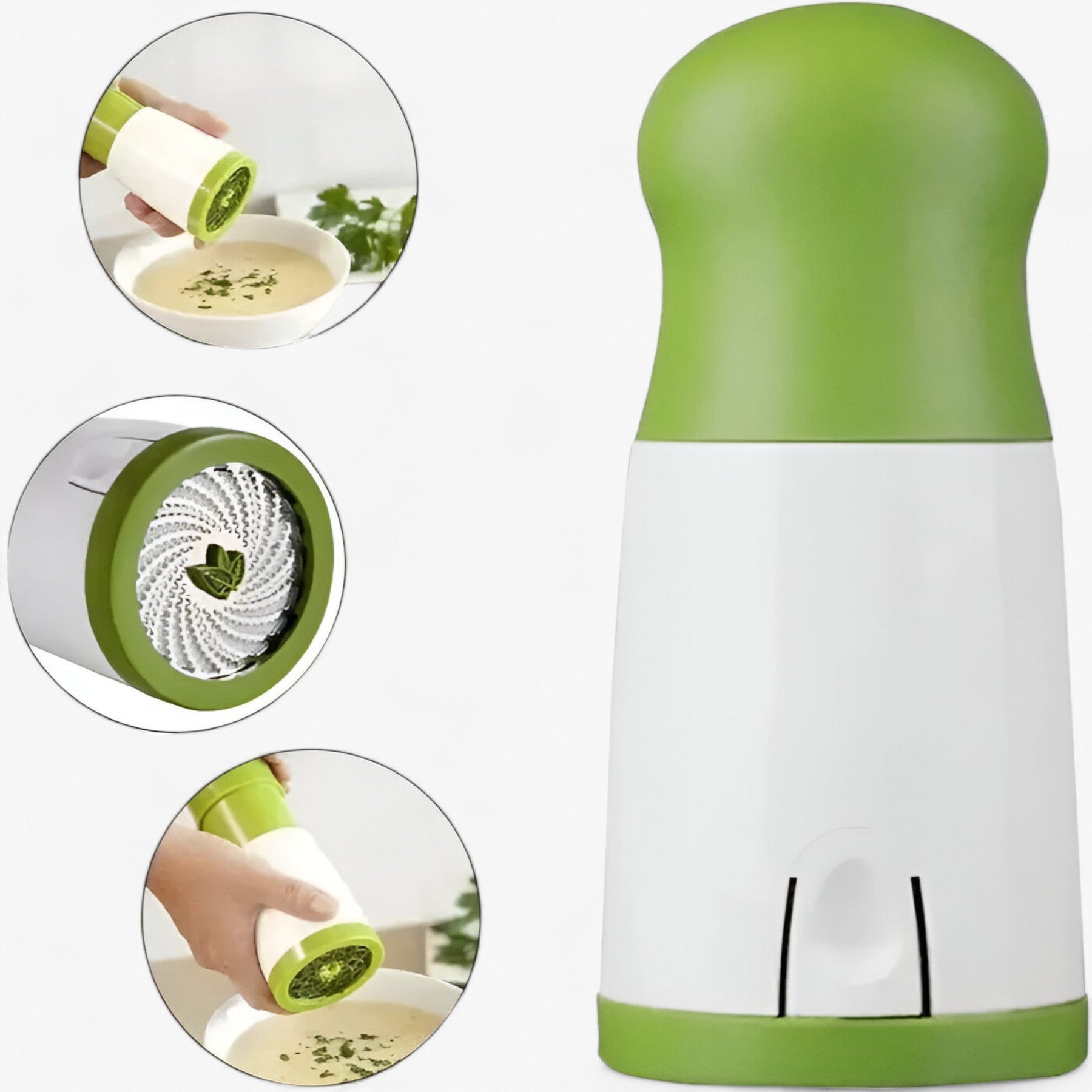 home & garden : Handmatige Specerijenmolen - Praktisch en Compact Keukengereedschap - Groen en Wit in van Pantino