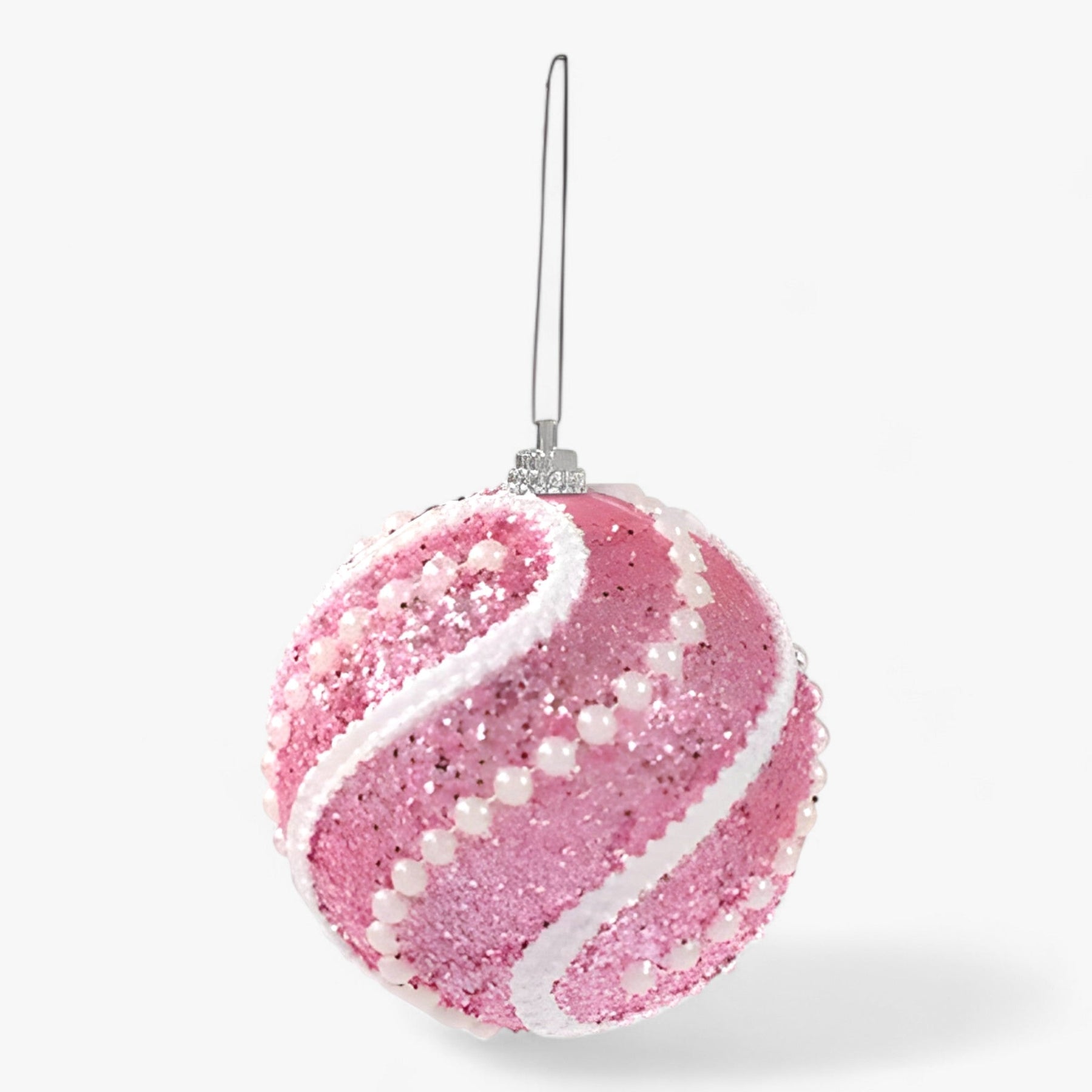 home & garden : Kerstornamenten in Ballen - Elegante Hangende Boomdecoratie - Rood in Roos van Pantino