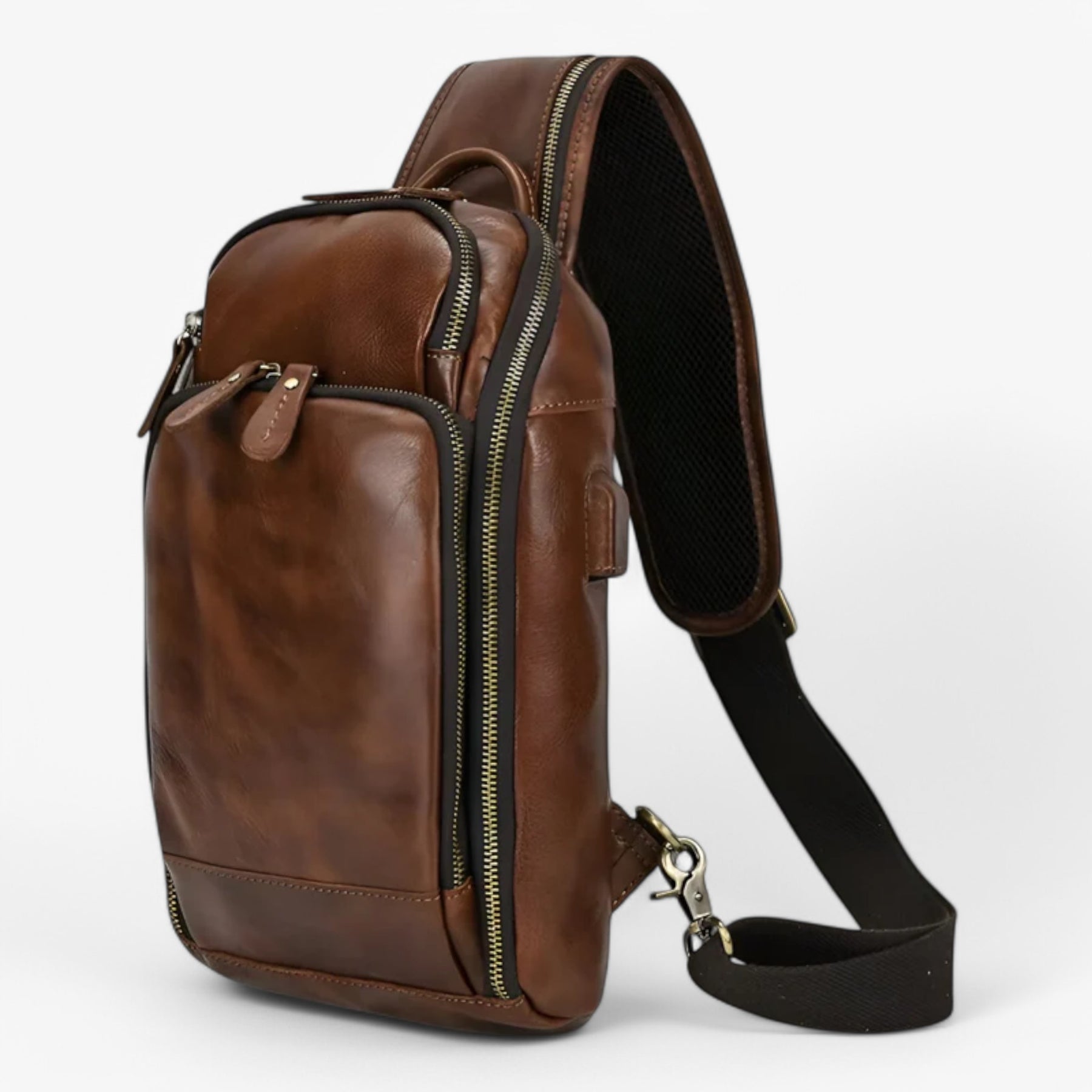 bags : Modern en Functioneel Heren Leder - Bruin in van Pantino