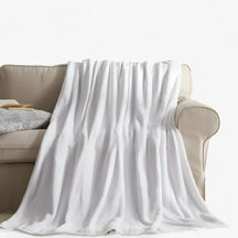 home & garden : Zachte Flanellen Deken - Warmte en Comfort - Zwart in Wit van Pantino