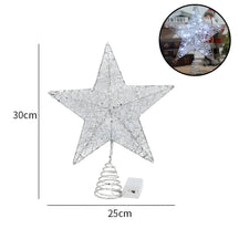 home & garden : Sterrenachtige Elegant - Bovenste Ster Ornamenten Kerstlicht - Verlicht Uw Eindejaarsfeest in 25cm Zilver van Pantino