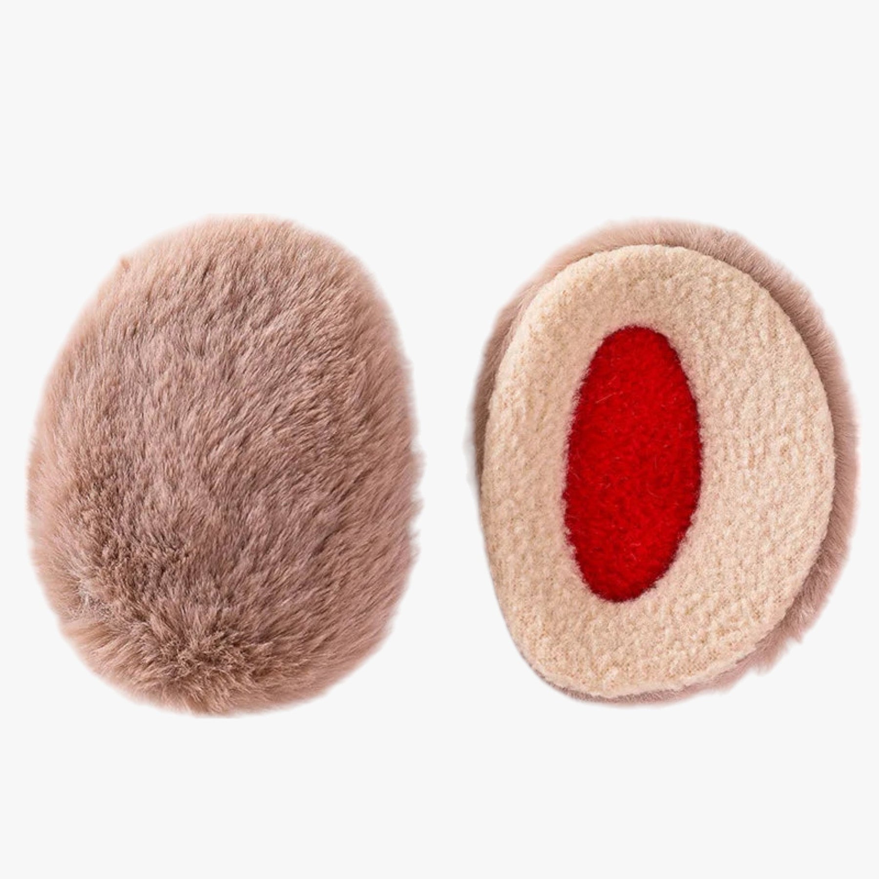 Ear Muffs : Fleece Oorbeschermers Zonder Band - Ultieme Winterwarmte - Zwart-Klein in Olijfgroen-Groot van Pantino
