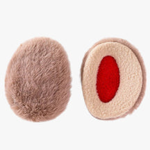Ear Muffs : Fleece Oorbeschermers Zonder Band - Ultieme Winterwarmte - Zwart-Klein in Olijfgroen-Groot van Pantino