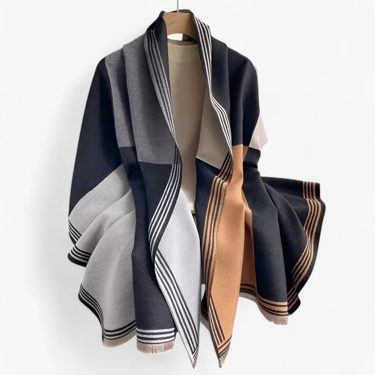 Cashmere Scarf : Kasjmier Sjaal Dames Zacht Warm Wintersjaal in DE798-02 van Pantino