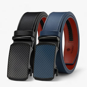 Men's Belt : Riem Grijs - Luxe Leren Automatische met Verstelbare Gesp in van Pantino