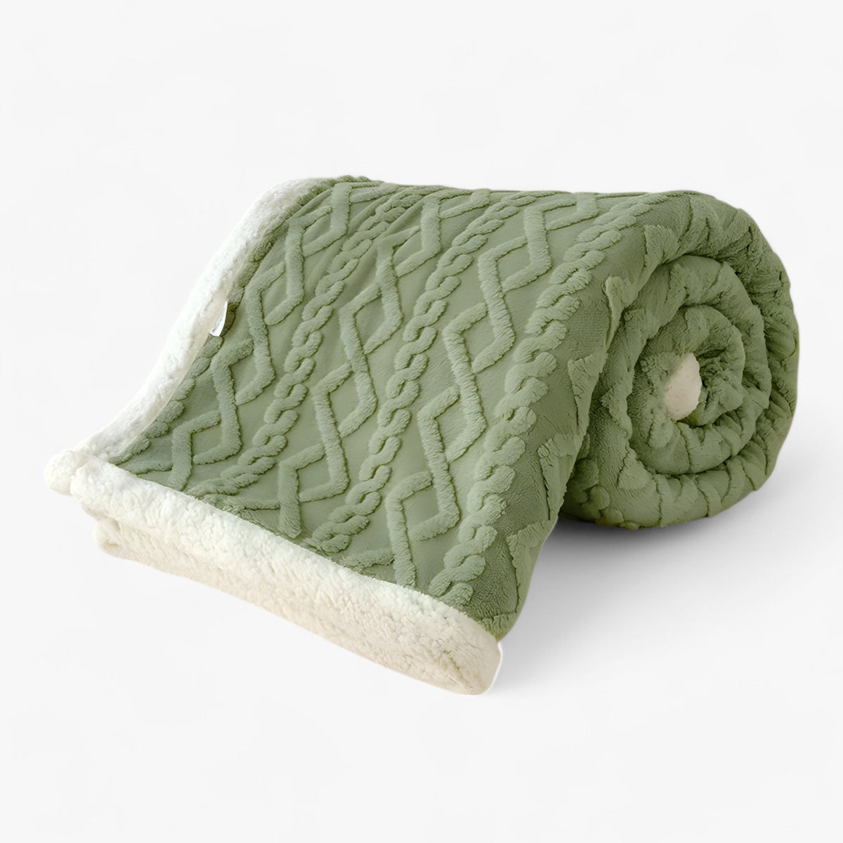 home & garden : Dubbel Dikke Winterdeken - Super Zacht en Warm - Cameo Roze in Groen van Pantino