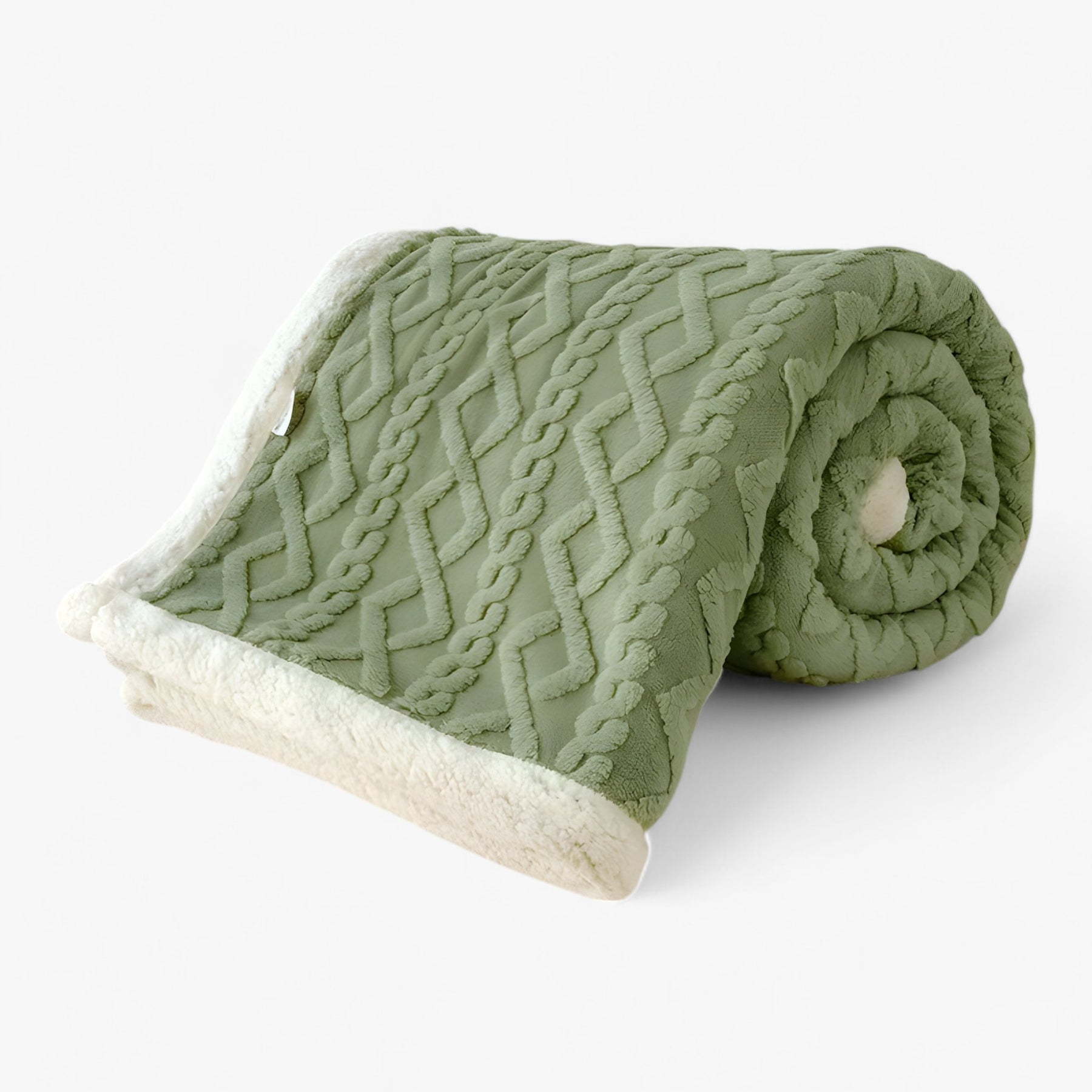 home & garden : Dubbel Dikke Winterdeken - Super Zacht en Warm - Cameo Roze in Groen van Pantino